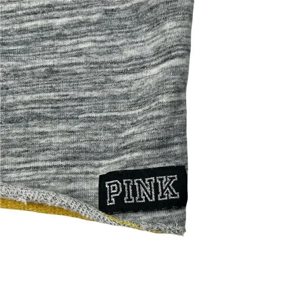 Victoria's Secret Pink Colorblock Snap Button Cropped Sweatshirt - Picture 7 of 10